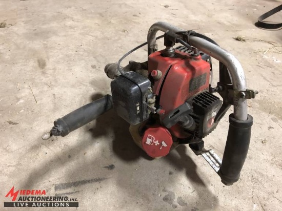 RED MAX EDG230 DRILL, GAS ENGINE, ENGINE PULLS THROUGH AND HAS COMPRESSION