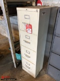 HON FOUR DRAWER FILE CABINET WITH ASSORTED TOOLS AND HARDWARE