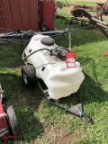 TOWABLE LAWN SPRAYER WITH HOSE AND WAND
