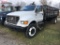 2000 FORD F750XL STAKE TRUCK, CAT 3116 DIESEL ENGINE, 6-SPEED TRANS, 16' BED, OWNER STATES MANY HIGH