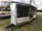 2000 HAULMARK TANDEM AXLE V-NOSE 3-PLACE SNOWMOBILE ENCLOSED TRAILER, RAMP DOOR, 2-5/16 BALL, NEW BR