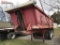 2004 TRI-AXLE ASSEMBLED ROCK TUB DUMP TRAILER, ELECTRIC TARP, FRAME IS CRACKED/BROKEN AWAY FROM FRON