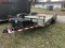 2015 LOAD TRAIL TANDEM AXLE EQUIPMENT TRAILER, 7' X 16' WITH 4' BEAVERTAIL, FOLD DOWN RAMPS, ELECTRI