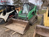 BOBCAT T190 RUBBER TRACK SKID STEER, 2012, AUX. HYDRAULICS, FORKS, 68'' BUCKET, KUBOTA DIESEL, CAB, 