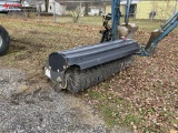 SWEEPER ATTACHMENT FOR SKIDSTEER, 72'', PLASTIC IS CRACKED & ZIP TIED IN SEVERAL SPOTS