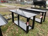 HEAVY DUTY WORK BENCH WITH SHELF, 29.5'' X 60''