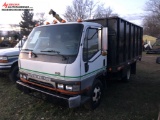 2002 MISTUBISHI FUSO FE LANDSCAPE DUMP, 4-CYLINDER DIESEL ENGINE, AUTO TRANS, 208,151 MILES SHOWING,