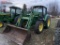 JOHN DEERE 6320 TRACTOR WITH JOHN DEERE 640 SELF LEVELING LOADER, 2003, MECHANICAL FRONT WHEEL DRIVE