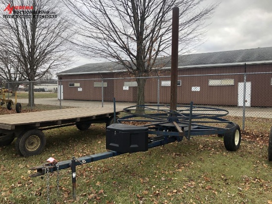 TILE LINE SPOOL TRAILER, PIN HITCH