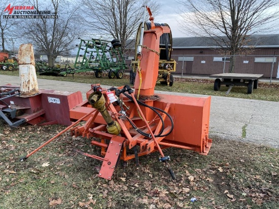 6' 2-STAGE SNOWBLOWER, 3-POINT, PTO, WITH CART, DRIVE SHAFT AND AND GEARBOX TO CONVERT TO FRONT MOUN
