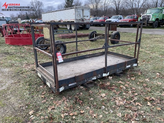 4' X 8' WORK PLATFORM, FORK POCKETS