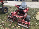 TORO GREENSMASTER 3000 3-GANG REEL MOWER, MODEL 3000, REAR FLAT TIRE