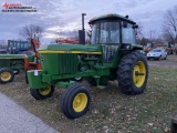 JOHN DEERE 4230 AG TRACTOR, 6-CYLINDER DIESEL, 2WD, CAB, 3-POINT WITH QUICK HITCH, PTO, 2-REMOTES, 4