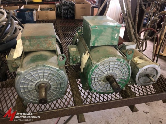 USED ELECTRIC MOTORS, INCLUDES (1) .75 HP, SINGLE PHASE ELECTRIC MOTOR WITH AN APPROX. 5/8'' DIAMETE