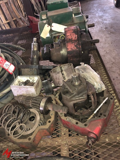 ASSORTED INTERNATIONAL HARVESTER 1086 PTO PARTS AND COMPONENTS, ITEMS ARE USED AND IN VARYING CONDIT