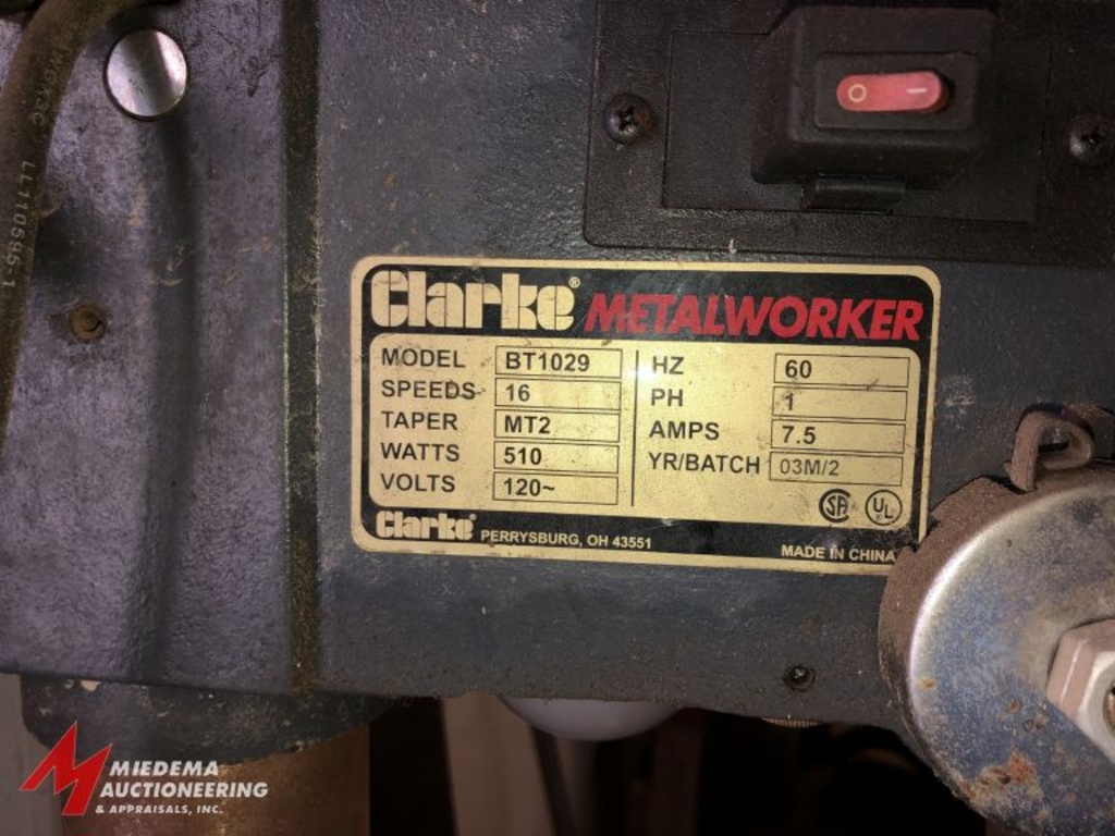 CLARKE ''METAL WORKER'', MODEL BT1029 