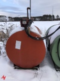 APPROX. 500 GALLON CAPACITY FUEL TANK WITH A TUTHILL ELECTRIC TRANSFER SYSTEM WITH NOZZLE, WINNING B