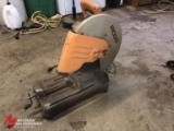 RIDGID APPROX. 14'' DIAMETER ABRASIVE CHOP SAW (MODEL UNKNOWN).