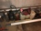 ASSORTED CONTAINERS, FIRE EXTINGUISHER, AND SPRAYERS (AUGER NOT INCLUDED)