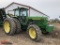 JOHN DEERE 4960 TRACTOR, 1993, MFWD, PTO, 3PT, QUICK HITCH, CAB/HEAT/AC, 3 REMOTES, 20 FRONT WEIGHTS