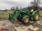 JOHN DEERE 6320 TRACTOR WITH 640 LOADER WITH 7' BUCKET AND FORKS, 2003, MFWD, 3PT, PTO, 16 SPEED POW