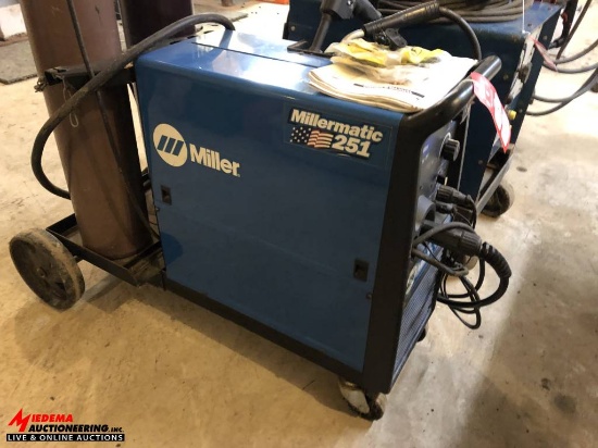 MILLERMATIC 251 WIRE FEED WELDER, 200 AMP, WITH SPOOLMATIC SPOOL GUN,