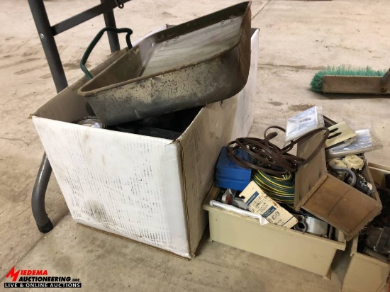 ASSORTED HARDWARE, ELECTRICAL PARTS, AND MORE
