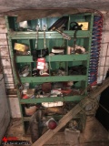 STEEL SHELVING UNIT AND CONTENTS INCLUDING LIGHTS, HOSE, AND MORE