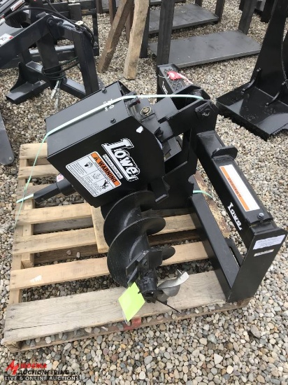 UNUSED LOWE HYDRAULIC  AUGER 750 WITH 12'', SKID STEER QUICK ATTACH