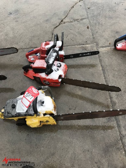 ASSORTED CHAINSAWS [3], RUNNING CONDITIONS UNKNOWN