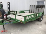 2017 LOAD TRAIL SINGLE AXLE LANDSCAPE TRAILER, REAR GATE, SIDE RAMP, 2-5/16'' HITCH, 5200LB, 83'' X 