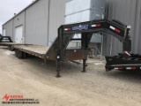 2016 LOAD MAX TANDEM AXLE GOOSENECK TRAILER, TANDEM DUALS, RAMPS, 20,000LB, 102'' X 30', VIN: 4ZEGP3