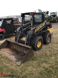 NEW HOLLAND L220 RUBBER TIRE SKID STEER, 2013, AUX HYDRAULICS, 2-SPEED, HAND & FOOT CONTROLS, S/N: J