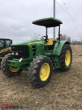 JOHN DEERE 6330 TRACTOR, MFWD, DIESEL, 3-POINT, PTO, NO TOP LINK, 2-HYDRAULIC REMOTES, CREEPER GEAR,