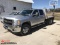 2012 CHEVY 3500 4 DOOR FLAT BED TRUCK, DURAMAX DIESEL, AUTO, DUALLY, ALUMINUM BED WITH GOOSENECK HIT