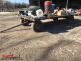 WAGON ON RUNNING GEAR, 10' WIDE X 20' LONG DECK