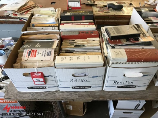 RHINO, HESSTON, AND OTHER ASSORTED MANUALS [5] BOXES