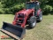 MAHINDRA 85P TRACTOR WITH MAHINDRA 85PL LOADER, 4WD, 3PT, PTO, 2 REMOTES, 8