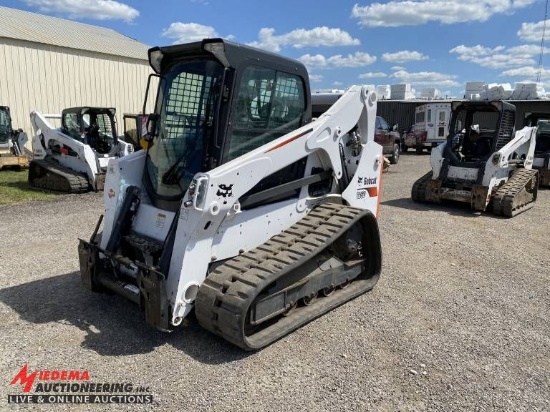 2016 BOBCAT T650 RUBBER TRACK SKID STEER, POWER BOB TACH, HI FLOW, CAB, HEA