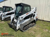 2018 BOBCAT T595 RUBBER TRACK SKID STEER, POWER BOB TACH, HI FLOW, CAB, HEA