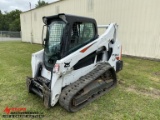 2018 BOBCAT T595 RUBBER TRACK SKID STEER, AUX HYDRAULICS, POWER BOB TACH, H