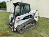 2015 BOBCAT T550 RUBBER TRACK SKID STEER, AUX HYDRAULICS, POWER BOB TACH, HI