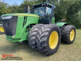 2012 JOHN DEERE 9560R TRACTOR, 4WD, BARE BACK, POWER SHIFT TRANS, GREEN STA