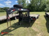 2005 MACLANDER TANDEM AXLE GOOSENECK TRAILER, TANDEM DUAL, WINCH, 24' DECK