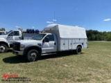 2008 FORD F450 REG CAB SERVICE TRUCK, POWER STROKE DIESEL, AUTO TRANS, 4 WD