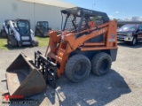 TOYOTA  7 SDK RUBBER TIRE SKID STEER, 60'' BUCKET, 36'' FORKS, 10-16.5 TIRE