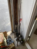 LARGE LOT OF FINISHING EQUIPMENT, POLES, REELS, TACKLE BOXES