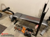 WEIDER WEIGHT BENCH WITH WEIGHTS