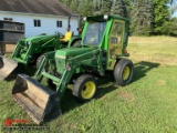 1997 JOHN DEERE 955 TRACTOR, 4X4, 512 HOURS SHOWING, 33HP YANMAR 3-CYLINDER LIQUID COOLED DIESEL, HY