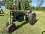 JOHN DEERE B TRACTOR, NARROW FRONT, PTO, 12.4-38 REAR TIRES, NON-RUNNING